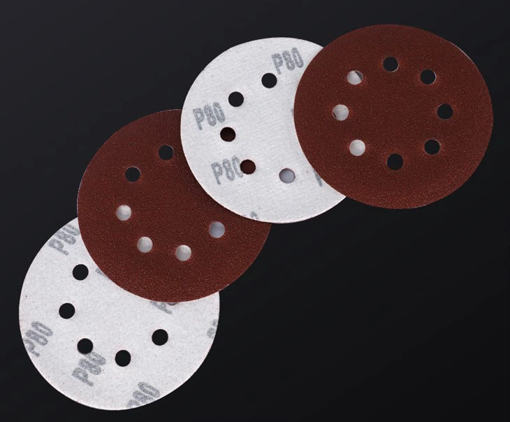 Red aluminum oxide abrasive sanding discs
